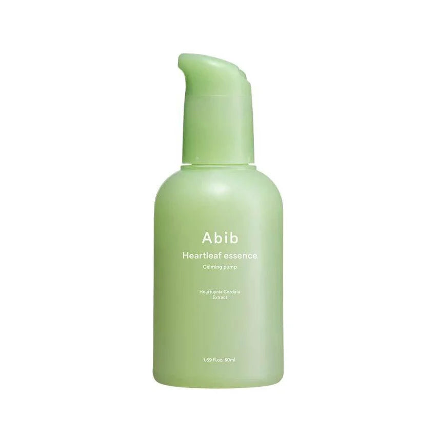 Abib Heartleaf Calming Essence Calming Pump Korean soothing natural skin care for sensitive acne prone oily skin redness rosacea irritation K Beauty World