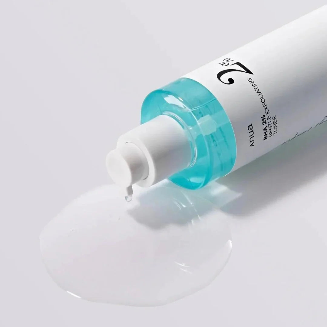 Anua BHA 2% Gentle Exfoliating Toner gentle Asian brand skincare for oily skin acne pimple breakouts rough texture sensitive skin men women K Beauty World