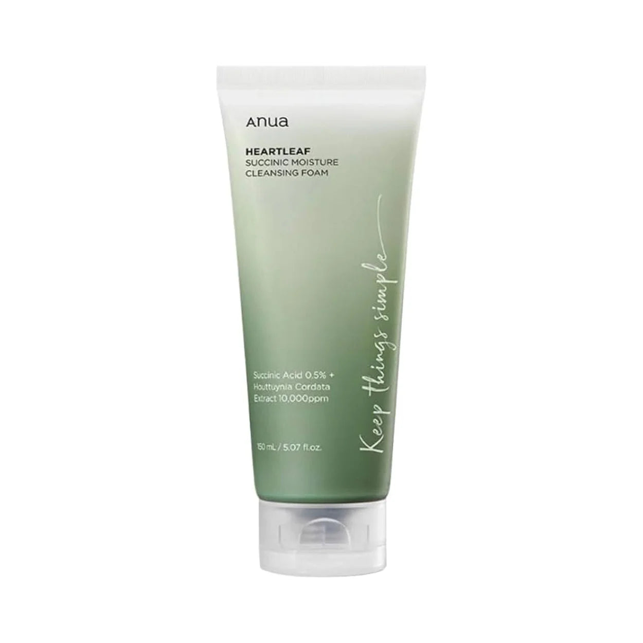 Anua Heartleaf Quercetinol Pore Deep Cleansing Foam BHA salicylic acid facial peeling hydrating cleanser for oily acne prone skin for men women K Beauty World