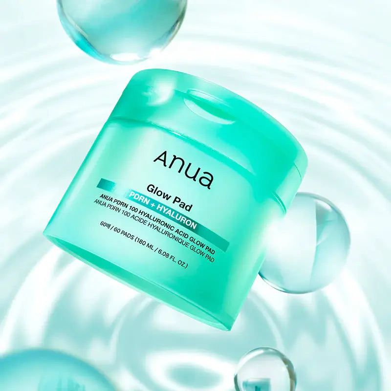 Anua PDRN 100 Hyaluronic Acid Glow Pad Toner pad hydrating soothing K Beauty World