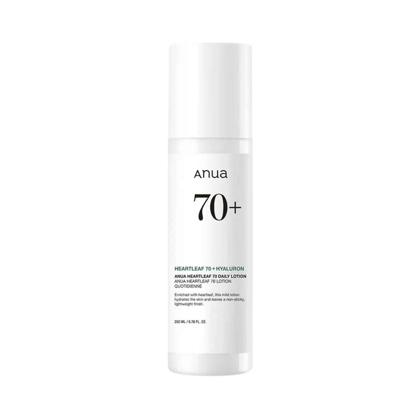 Anua Heartleaf 70% Daily Lotion best Korean facial moisturizer for oily combination acne-prone sensitive skin soothing hydrating solution K Beauty World