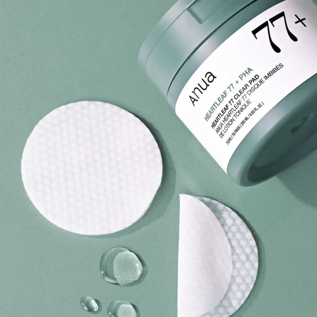 Anua Heartleaf 77% Clear Pad best natural vegan cruelty-free Korean skin care brand peeling for soft smooth hydrated skin K Beauty World