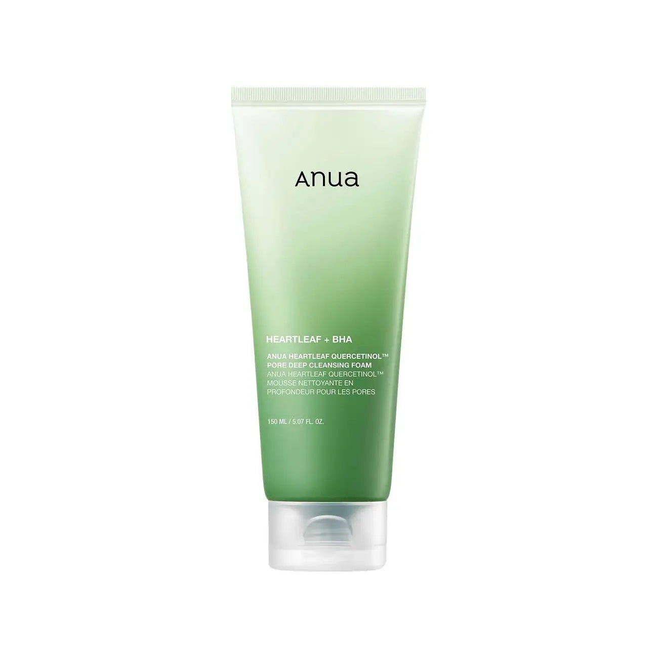 Anua Heartleaf Quercetinol Pore Deep Cleansing Foam Korean skin care facial cleanser BHA acne pimple K Beauty World