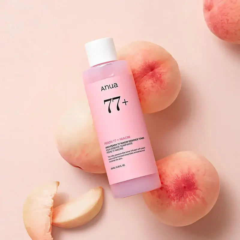 Anua Peach 77% Niacin Essence Toner gentle facial peeling for soft clear smooth skin Korean skin care men women all skin types K Beauty World