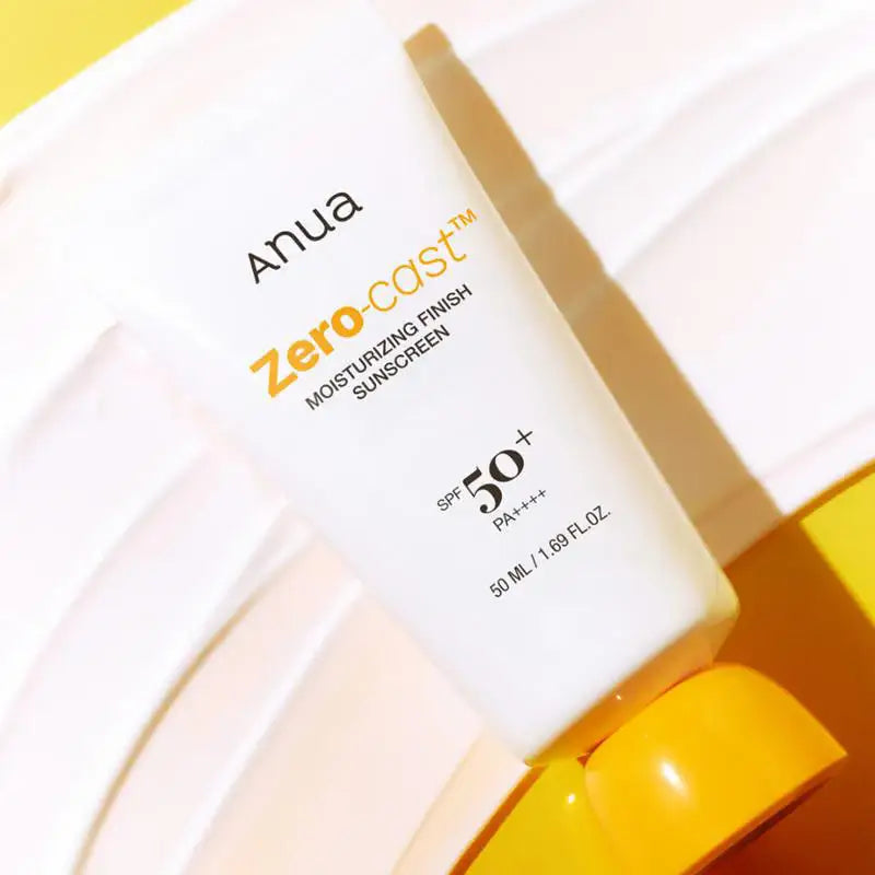 Anua Zero-Cast Moisturizing Finish Sunscreen panthenol deep hydrating gentle natural sunscreen 50 SPF Korean skincare K Beauty World