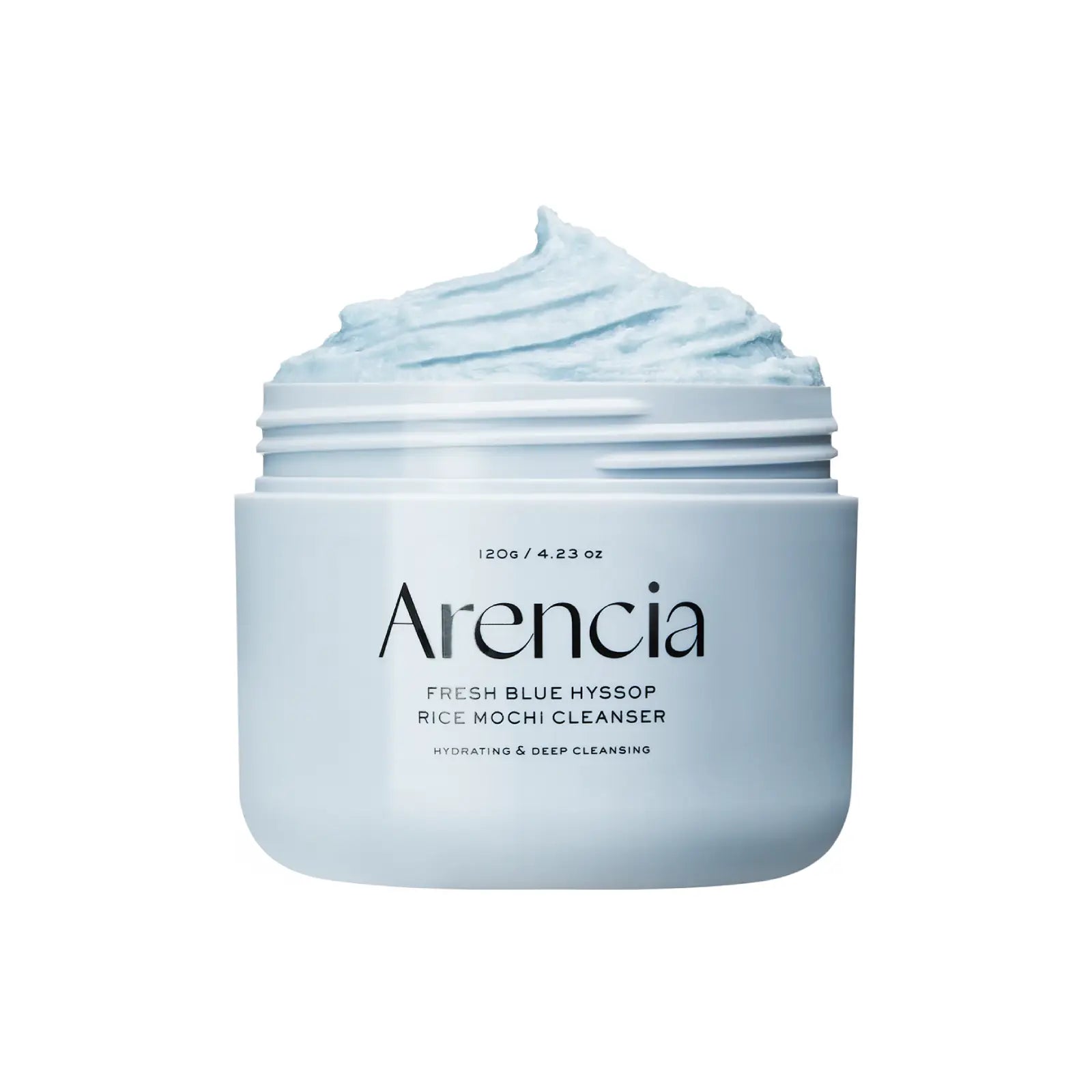 Arencia Fresh Blue Hyssop Rice Mochi Cleanser Korean face wash exfoliating purifying natural cosmetics for oily acne prone skin K Beauty World