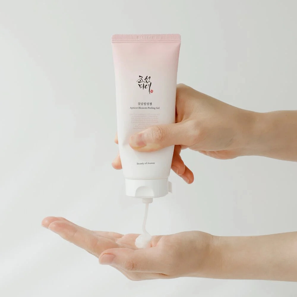 Beauty of Joseon Apricot Blossom Peeling Gel best face exfoliator Korean skin care routine dull dry flaky skin body vegan cruelty-free K Beauty World