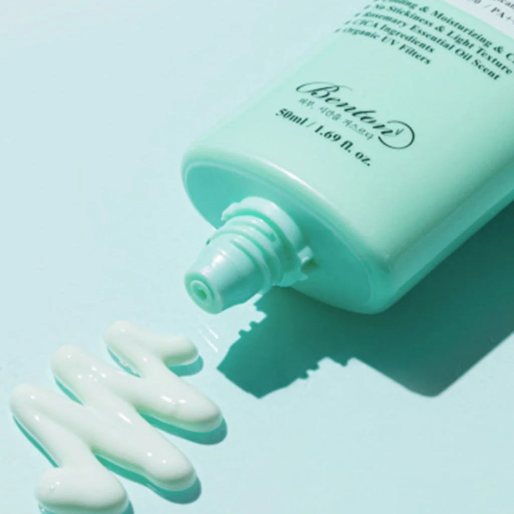 Benton Air Fit UV Defense Sun Cream SPF 50+ PA++++ non greasy no white cast hypoallergenic health safe sunscreen from South Korea popular products Asian cosmetics vegan K Beauty World