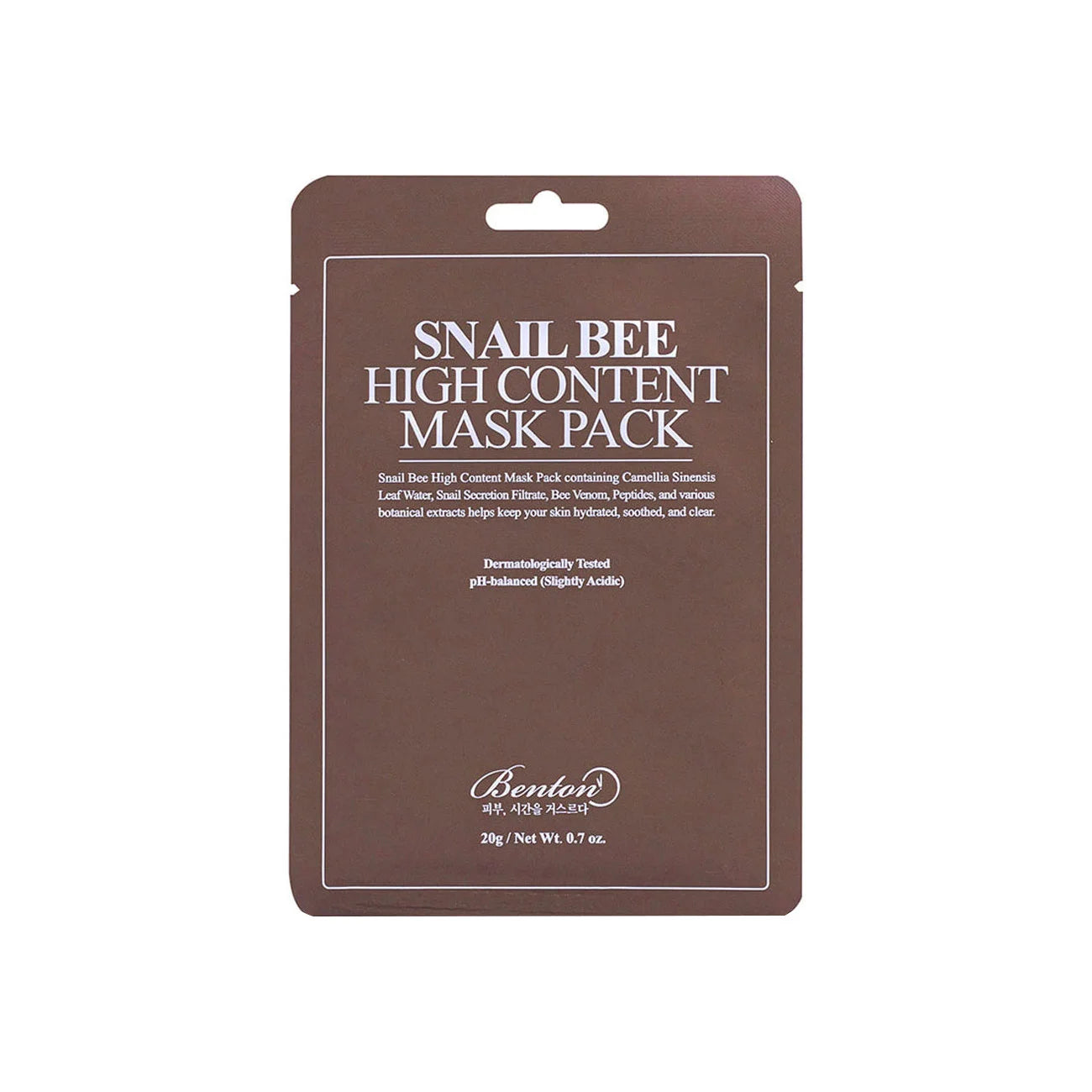 Benton Snail Bee High Content Mask Pack hyaluronic acid peptides anti-aging ingredients face mask Korean skincare secrets tips best selling face mask for oily acne prone sensitive combination mature skin K Beauty World