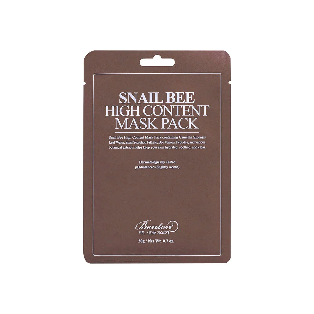Benton Snail Bee High Content Mask Pack hyaluronic acid peptides anti-aging ingredients face mask Korean skincare secrets tips best selling face mask for oily acne prone sensitive combination mature skin K Beauty World