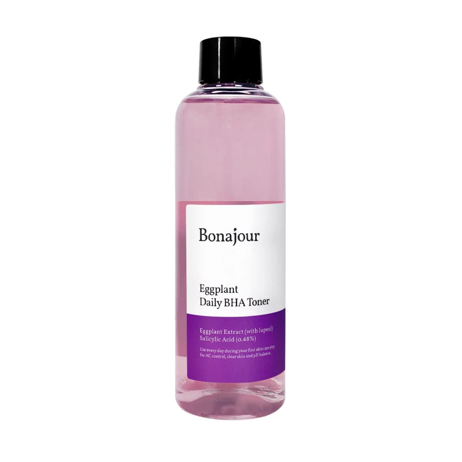 Bonajour Eggplant BHA Daily Toner Korean peeling blackheads acne pimple excess sebum K Beuauty World