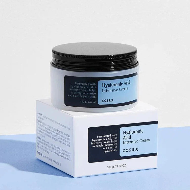 Cosrx Hyaluronic Acid Intensive Cream moisturizer for dry oily sensitive combination skin dullness flaky skin care Korean products K Beauty World
