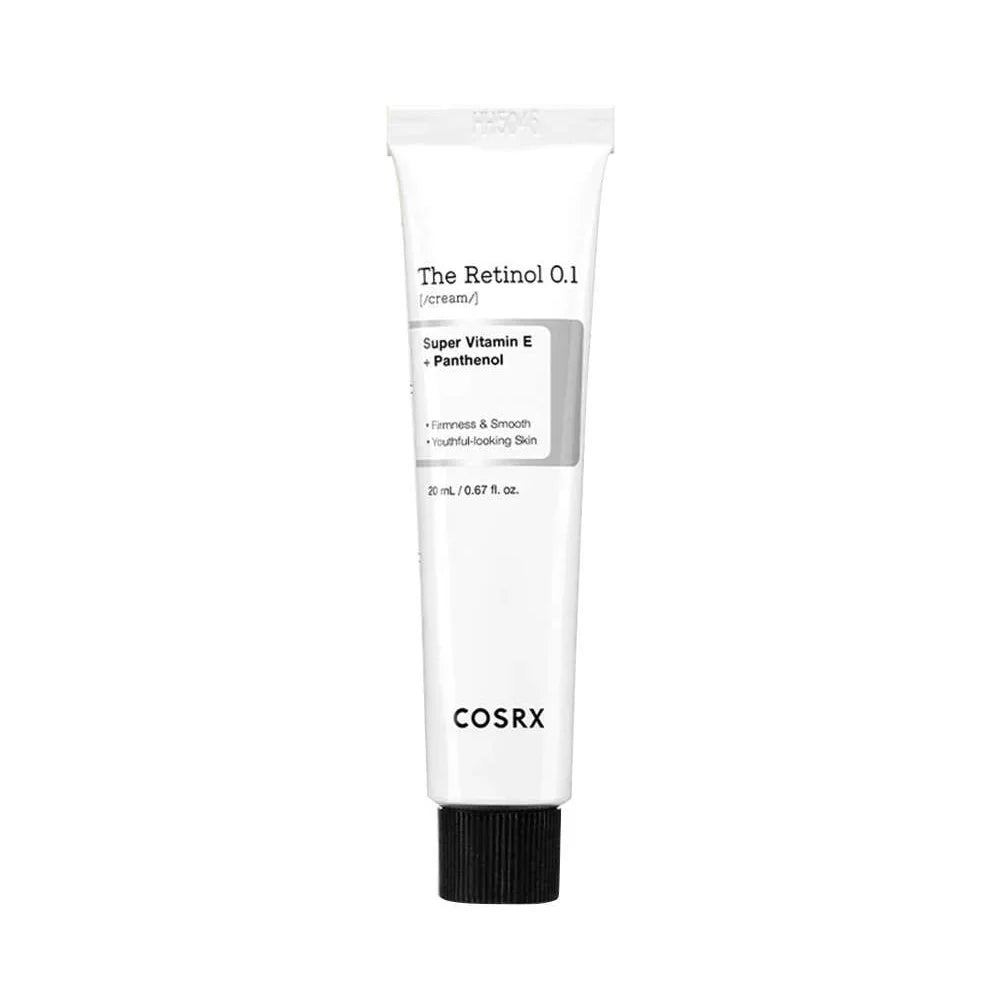 Cosrx The Retinol 0.1 Cream for fine lines wrinkles hyperpigmentation dark spots acne scars uneven rough skin texture anti-aging skin treatment Korean products K Beauty World