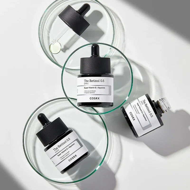 Cosrx The Retinol 0.5 Oil best selling face moisturizer for dry mature saggy skin signs of premature skin wrinkles sensitive thin skin for late 20's 30's 40's 50's 60's men women K Beauty World