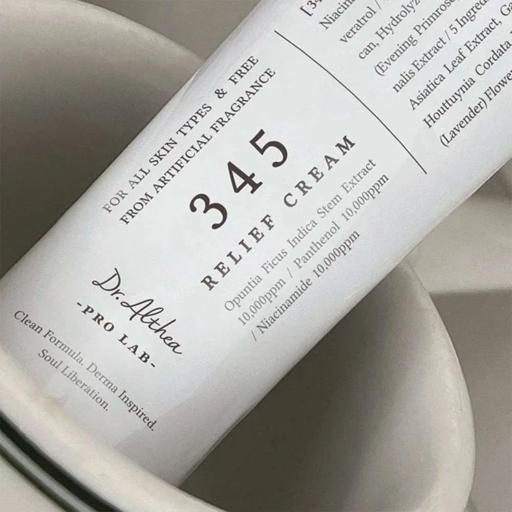 Dr. Althea 345 Relief Cream catus panthenol niacinamide fragrance-free best Korean face cream K Beauty World