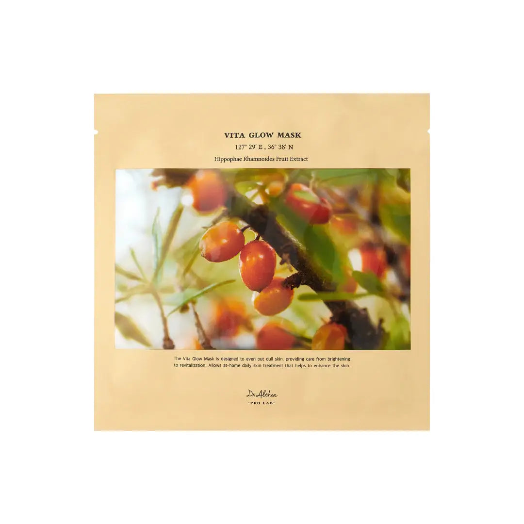 Dr. Althea Vita Glow Mask Korean sheet mask brightening dark spots fine lines uneven skin tone K Beauty World