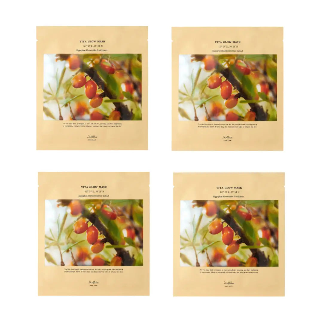 Dr. Althea Vita Glow Mask (Set of 4) best selling Korean vitamin c serum sheet mask K Beauty World