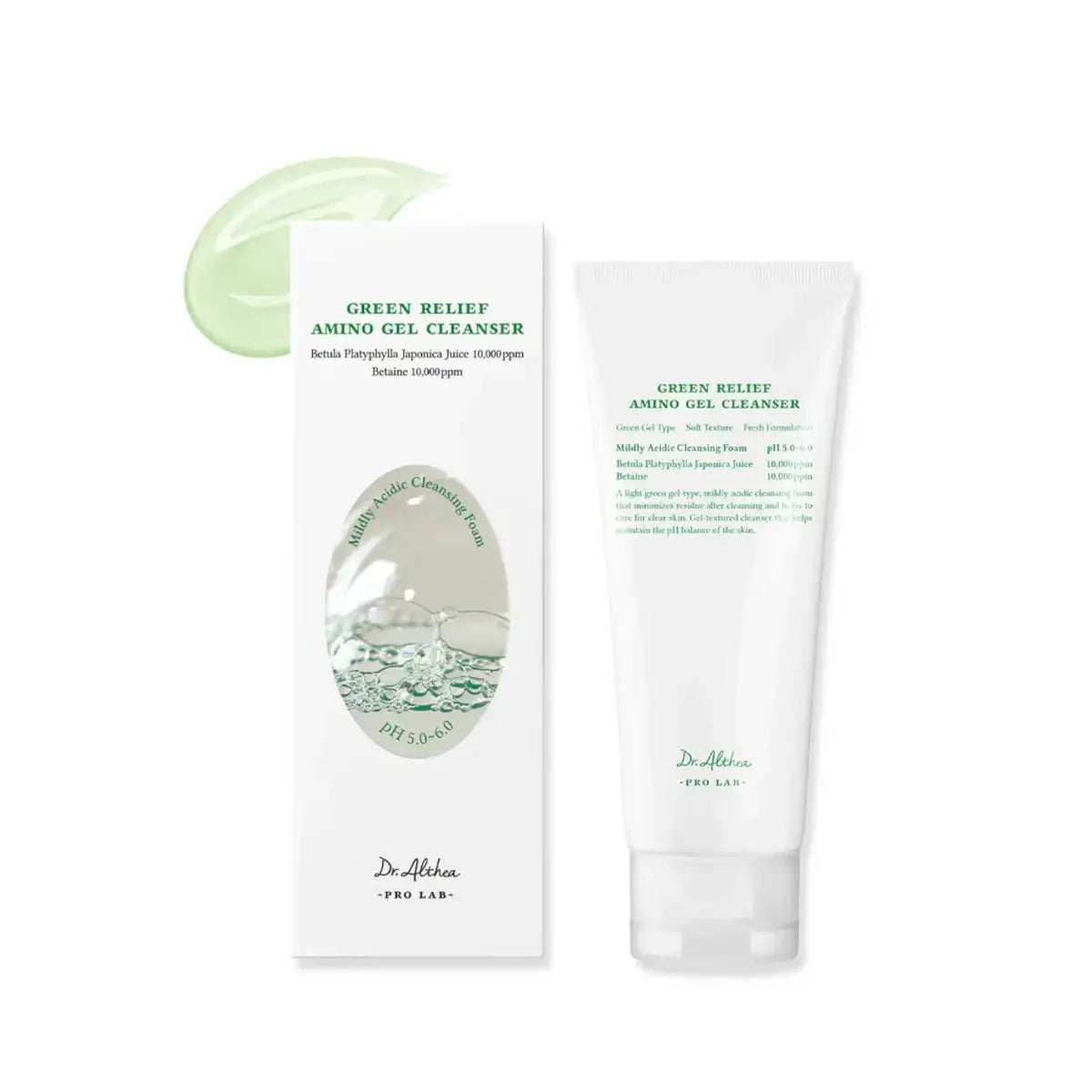 Dr. Althea Green Relief Amino Gel Cleanser daily Korean skin care for all skin types gentle natural cosmetics K Beauty World
