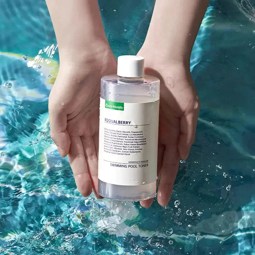 Eqqualberry Swimming Pool Toner 155ml deep long-lasting hydrating face toner for all skin types men women unisex Korean skincare K Beauty World