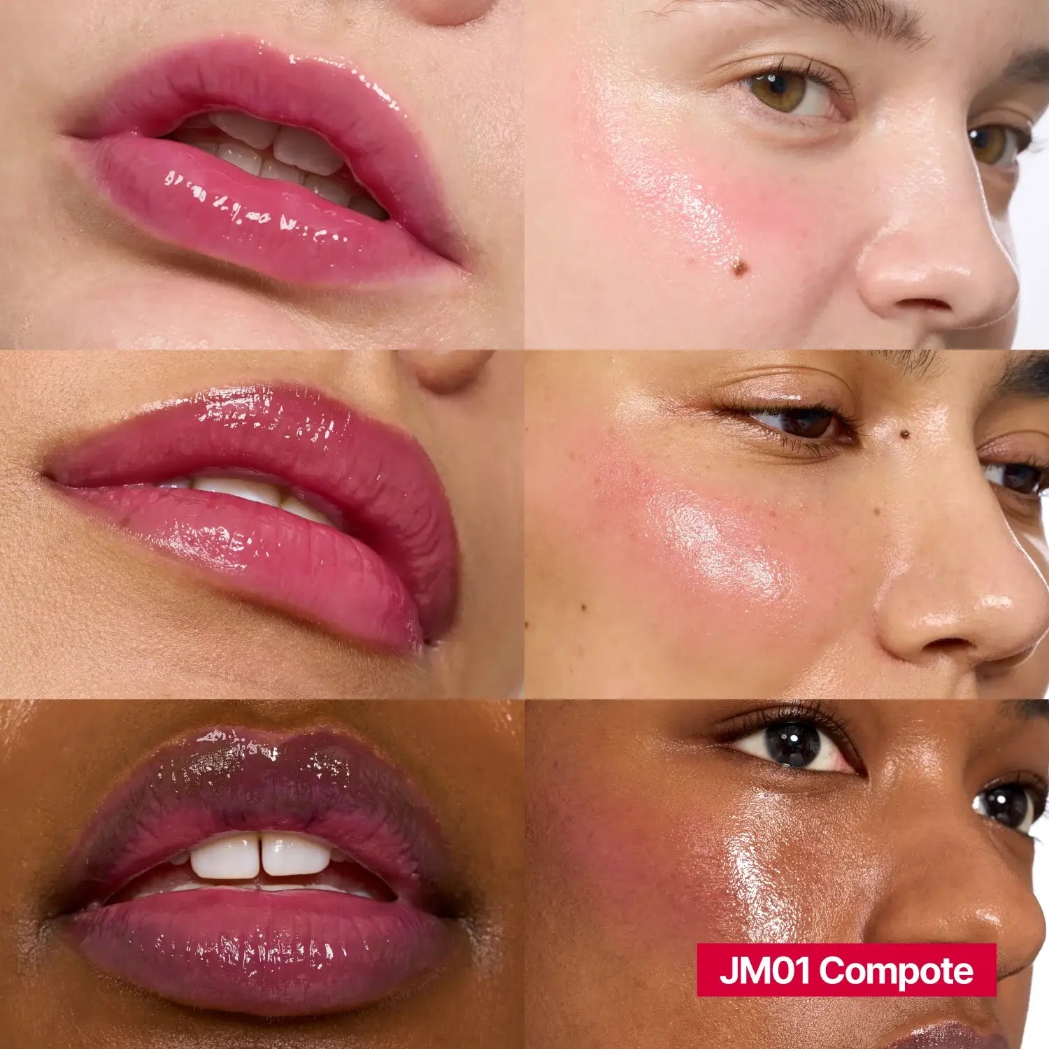 Fwee Lip & Cheek Glowy Jelly Pot JM01 Compote vivid pink mauve Korean makeup cosmetics best seller K Beauty World