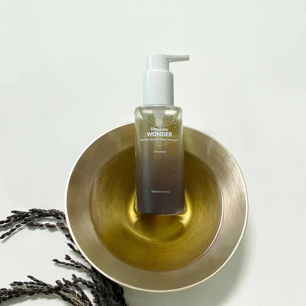 Haruharu Wonder Black Rice Moisture Deep Cleansing Oil gentle makeup remover Korean skin care K Beauty World