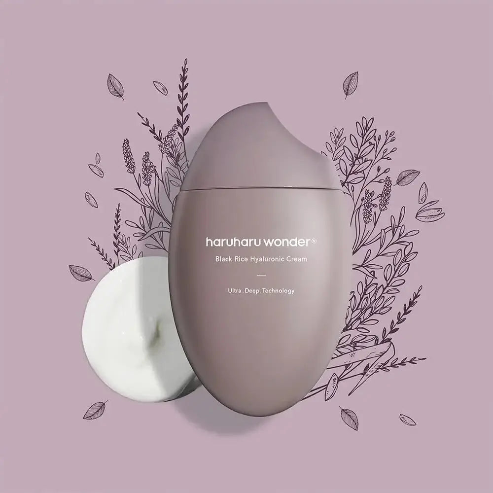 Haruharu Wonder Black Rice 10 Hyaluronic Cream dry dull tired dehydrated skin fine lines K Beauty World