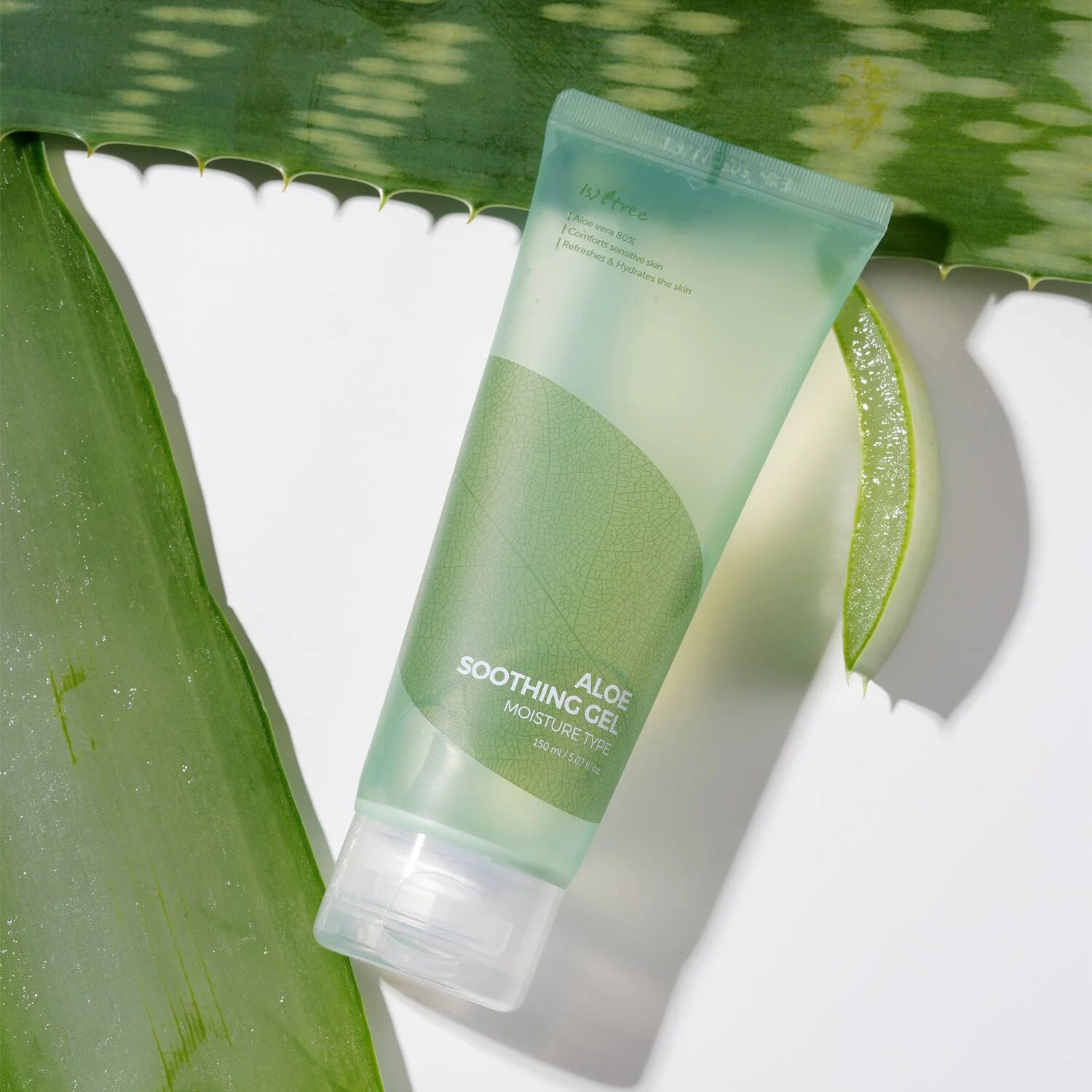 Isntree Aloe Soothing Gel Moisture Type after sun care Korean cooling lightweight facial moisturizer for men women oily skin redness acne K Beauty World