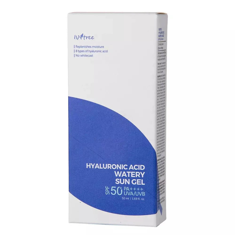 Isntree Hyaluronic Acid Watery Sun Gel SPF 50+ PA++++ lightweight non-greasy no white cast Korean sun cream lotion for face body dry skin K Beauty World