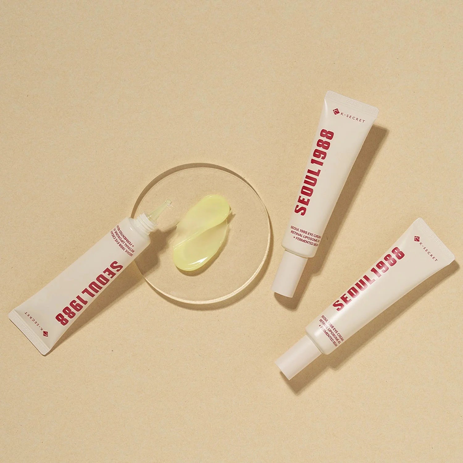 K-Secret SEOUL 1988 Eye Cream : Retinal Liposome 4% + Fermented Bean dry dull skin fine lines dark spots premature signs of aging K Beauty World