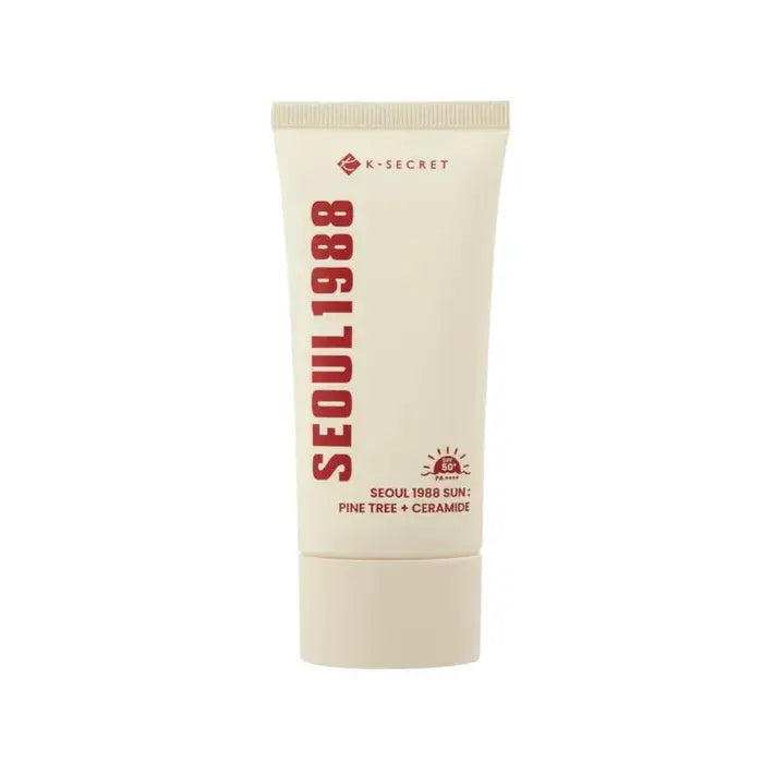 K-Secret SEOUL 1988 Sun : Pine Tree + Ceramide best Korean sunscreen UVA /UVB, Blue Light Protection, Moisture, Skin Barrier Repair K Beauty World
