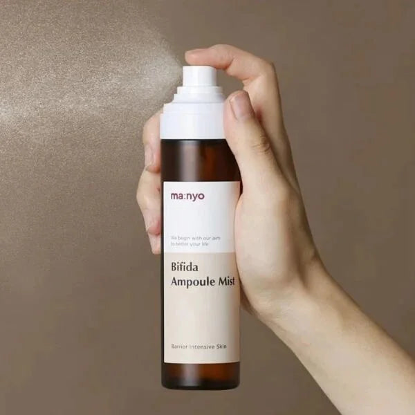 Ma:nyo Bifida Ampoule Mist Korean skincare men women refreshing toner dry skin moisture booster K Beauty World