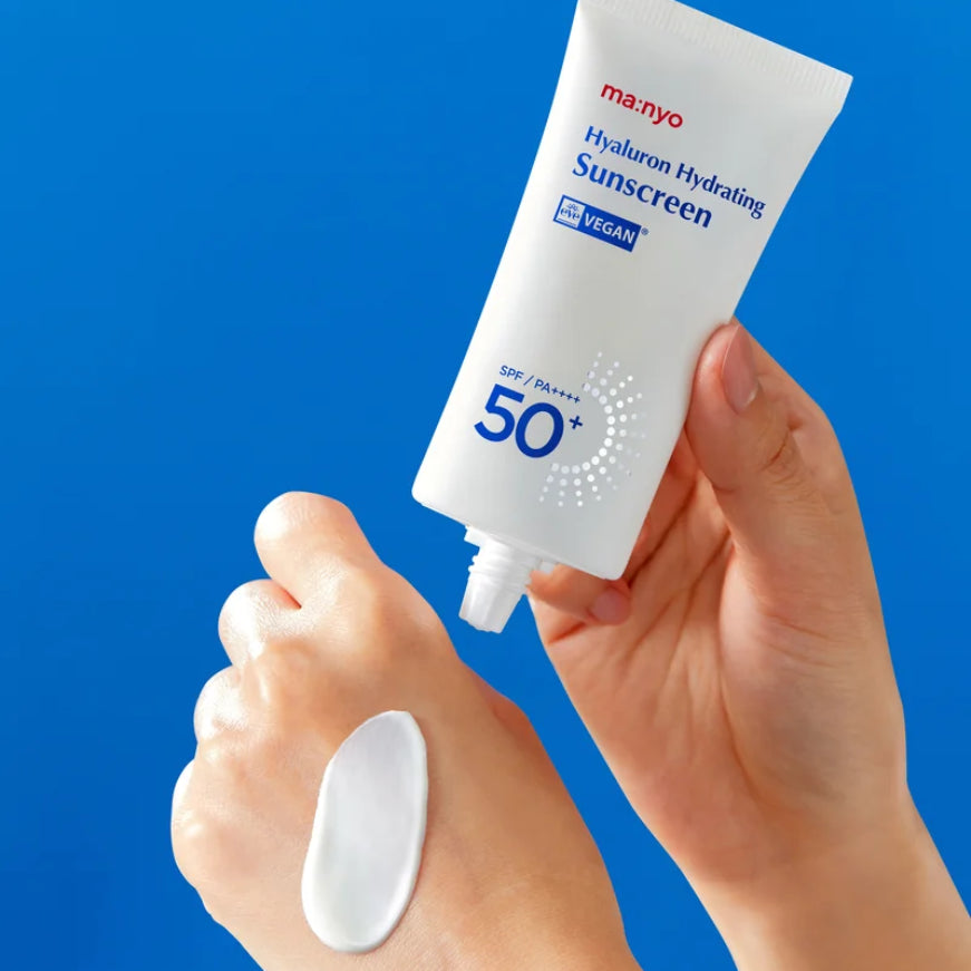Ma:nyo Hyaluron Hydrating Sunscreen a lightweight daily sun cream that provides broad-spectrum SPF 50+ PA++++ protection K Beauty World