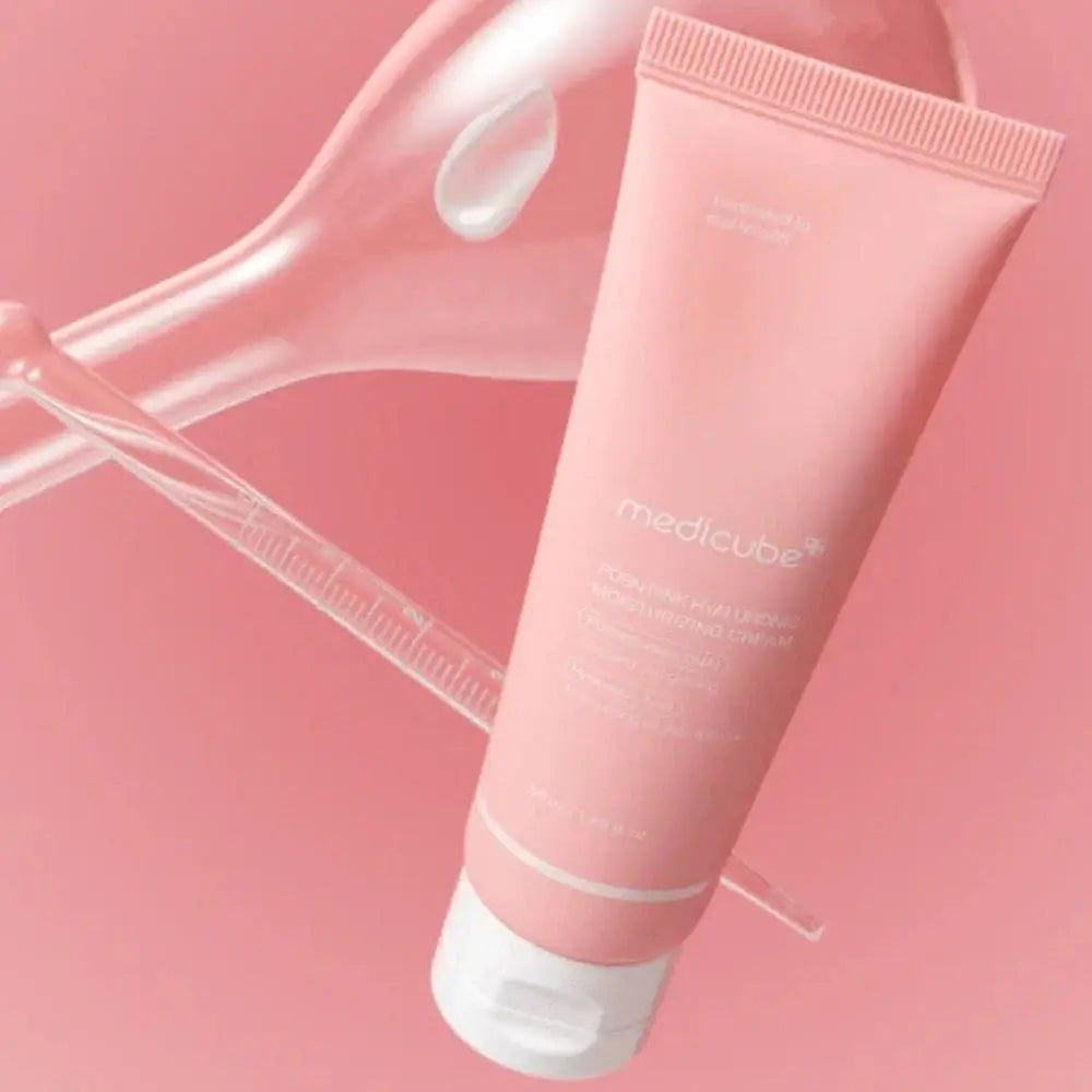 Medicube PDRN Pink Hyaluronic Moisturizing Cream rough texture dry dull skin K Beauty World
