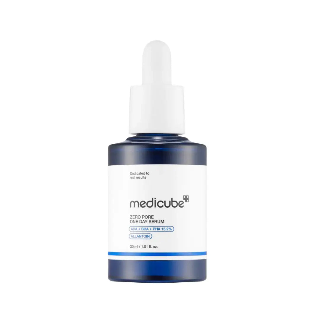 Medicube Zero Pore One Day Serum AHA BHA PHA allatoin chemical peeling dark spots excess sebum acne K Beauty World