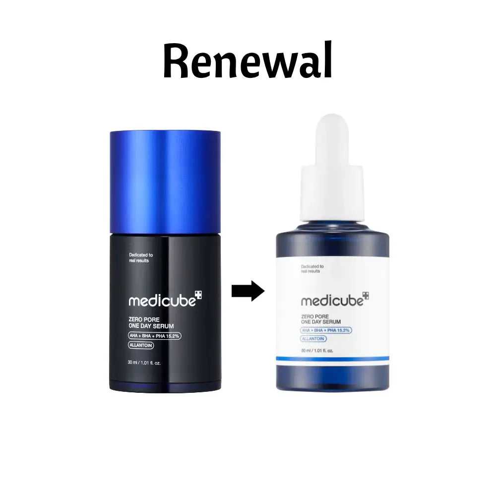 Medicube Zero Pore One Day Serum Renewal product packaging Korean skin care K Beauty World
