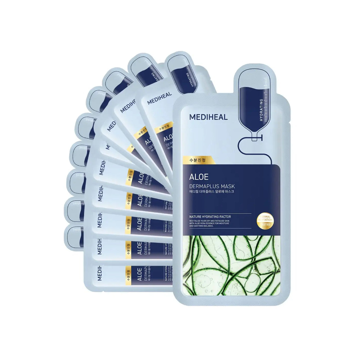 Mediheal Dermaplus Aloe Mask (Set of 10) Korean skincare best selling sheet mask K Beauty World