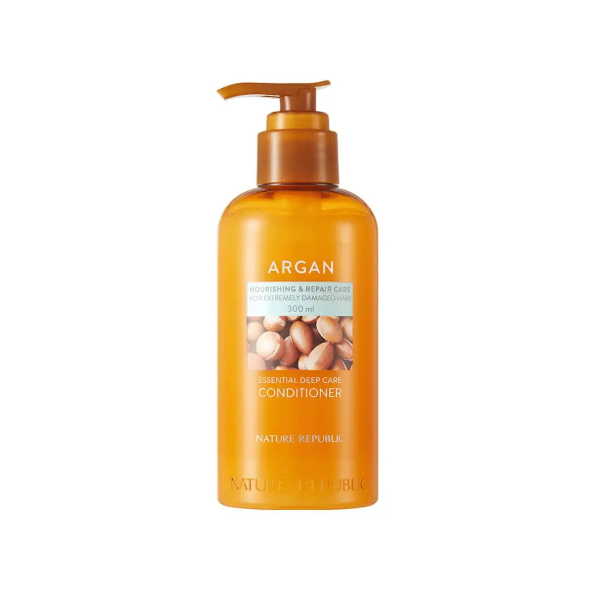 Nature Republic Argan Essential Deep Care Conditioner Korean hair care for dry damaged frizzy hair K Beauty World