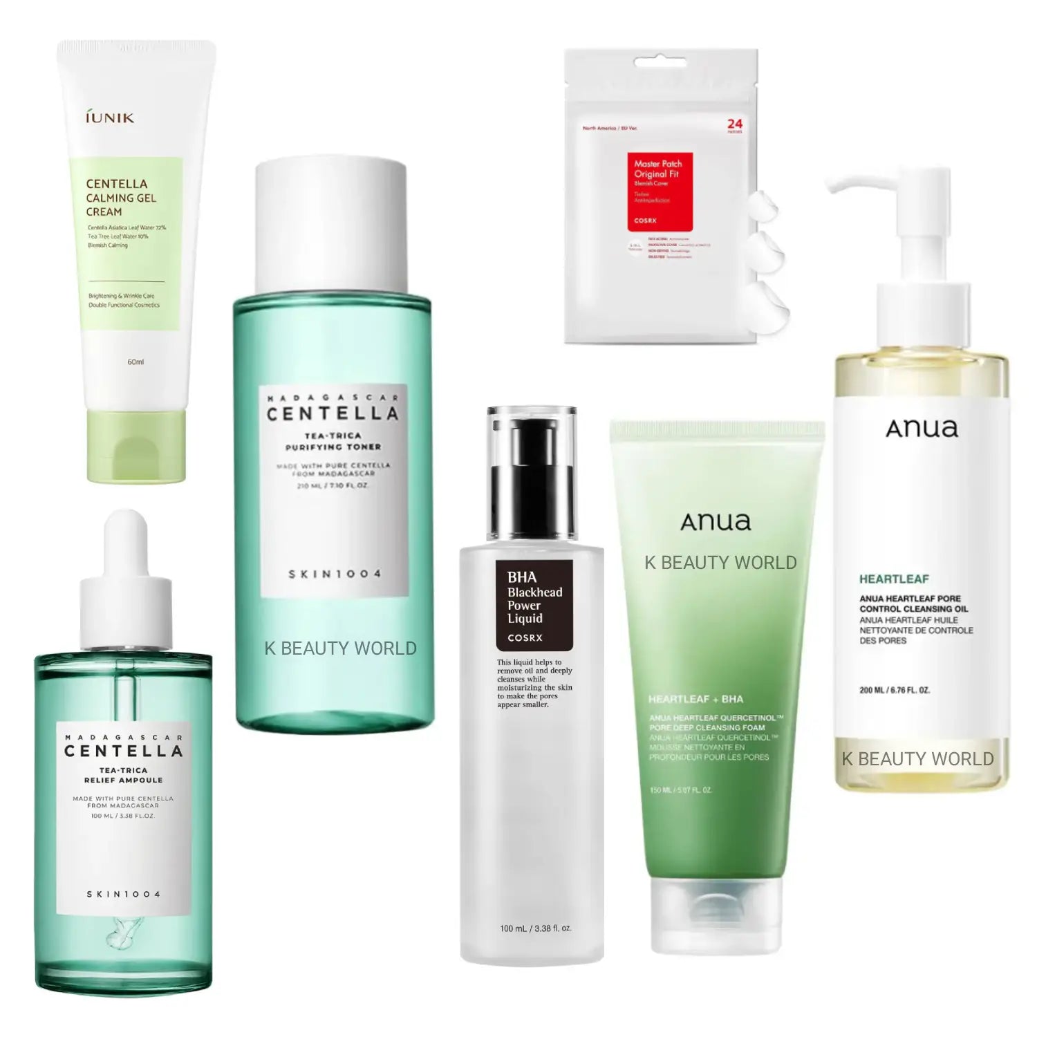 Oily & Blemish-Prone Skin Care Routine Set Korean skin care acne breakouts sebum control blackhead K Beauty World