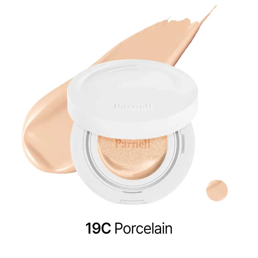 Parnell Cicamanu Serum Cushion #19C Porcelain best selling cushion foundation Korean makeup cosmetics K Beauty World