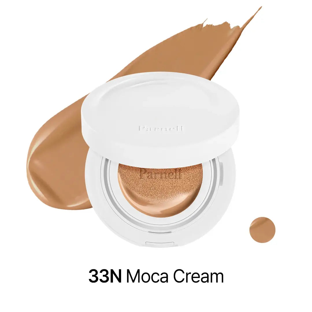 Parnell Cicamanu Serum Cushion #33N Moca Cream best selling cushion foundation Korean makeup cosmetics K Beauty World