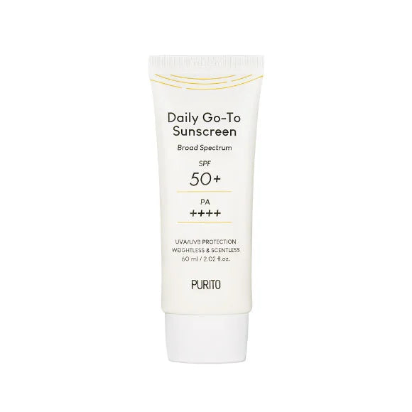 Purito Daily Go-To Sunscreen SPF 50+ PA++++ lightweight fragrance-free essential-oil free hypoallergenic sun cream for dry sensitive combination skin K Beauty World