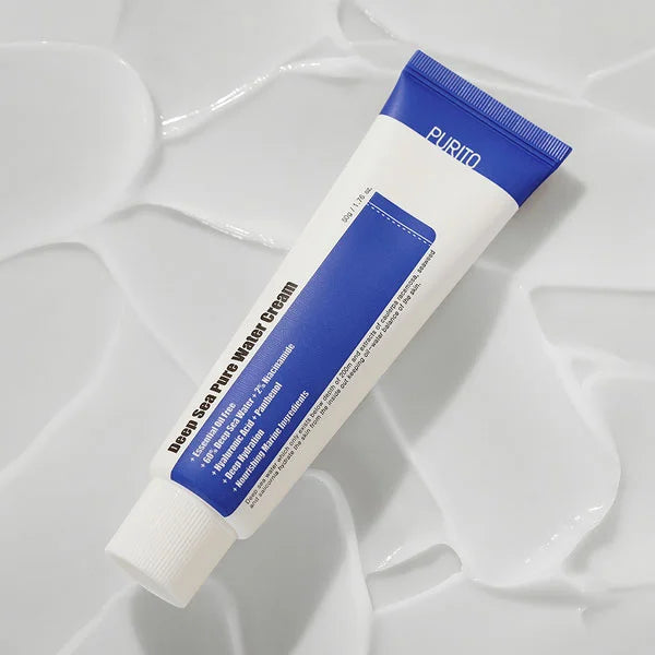 Purito Deep Sea Pure Water Cream best gentle natural Korean skin care products top-selling for dry sensitive skin types concerns redness irritation day night cream K Beauty World