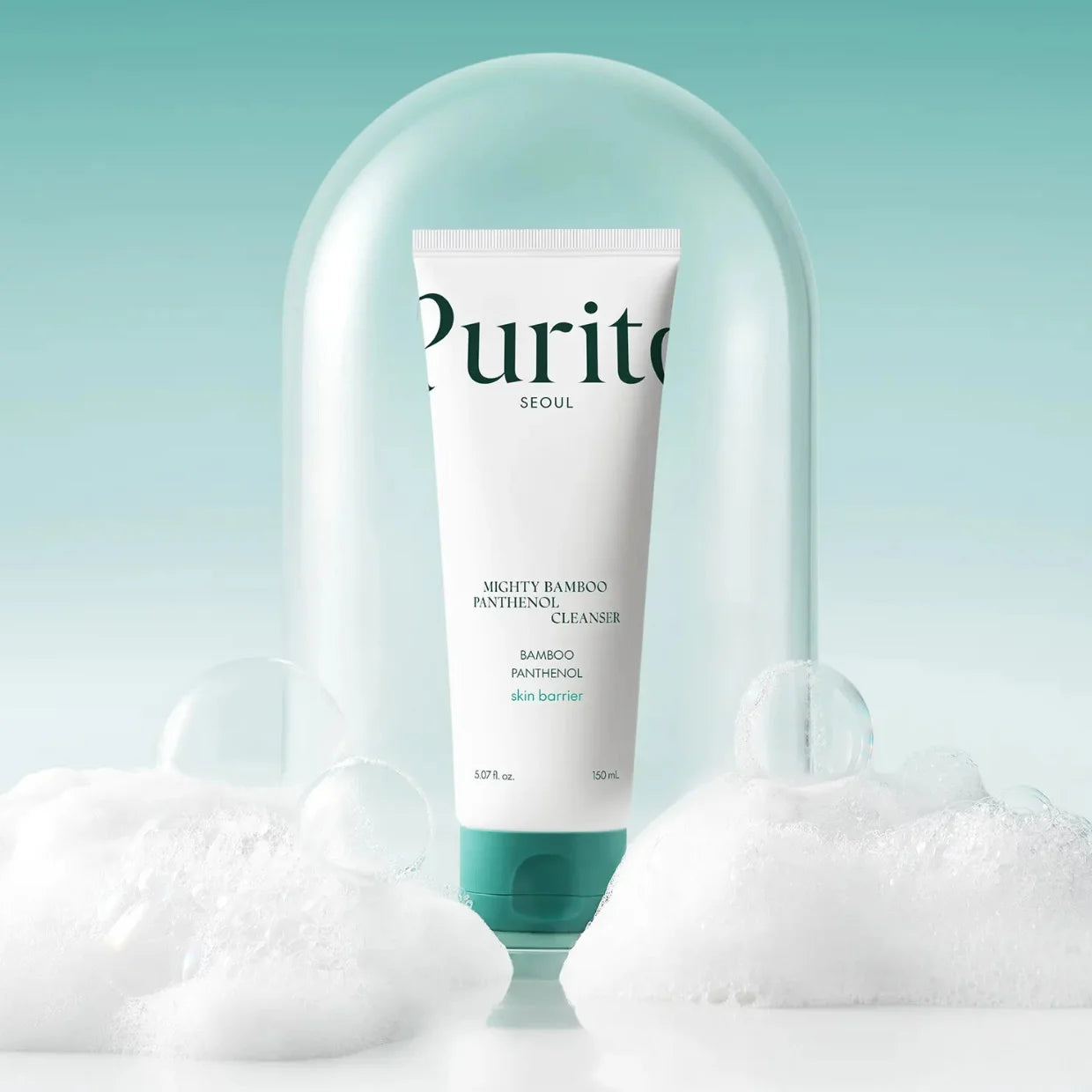 Purito Seoul Mighty Bamboo Panthenol Cleanser Korean skin care for all skin types cleansing foam K Beauty World