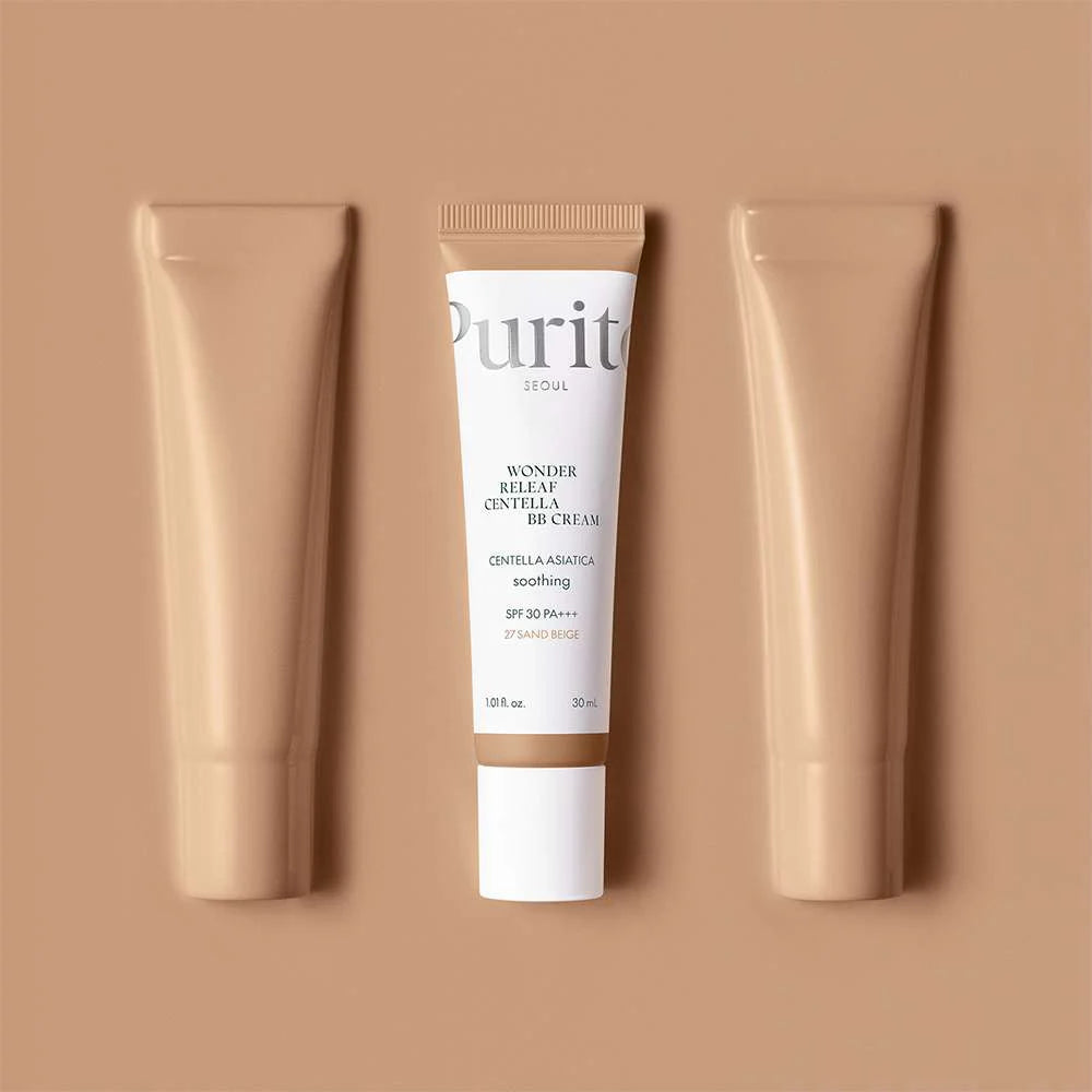 Purito Seoul Wonder Releaf Centella BB Cream #27 Sand Beige SPF 30 PA +++ Korean skin care moisturizer tinted K Beauty World