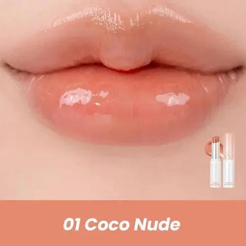 Romand Glasting Melting Balm 01 Coco Nude best selling Korean tinted lip gloss K Beauty World
