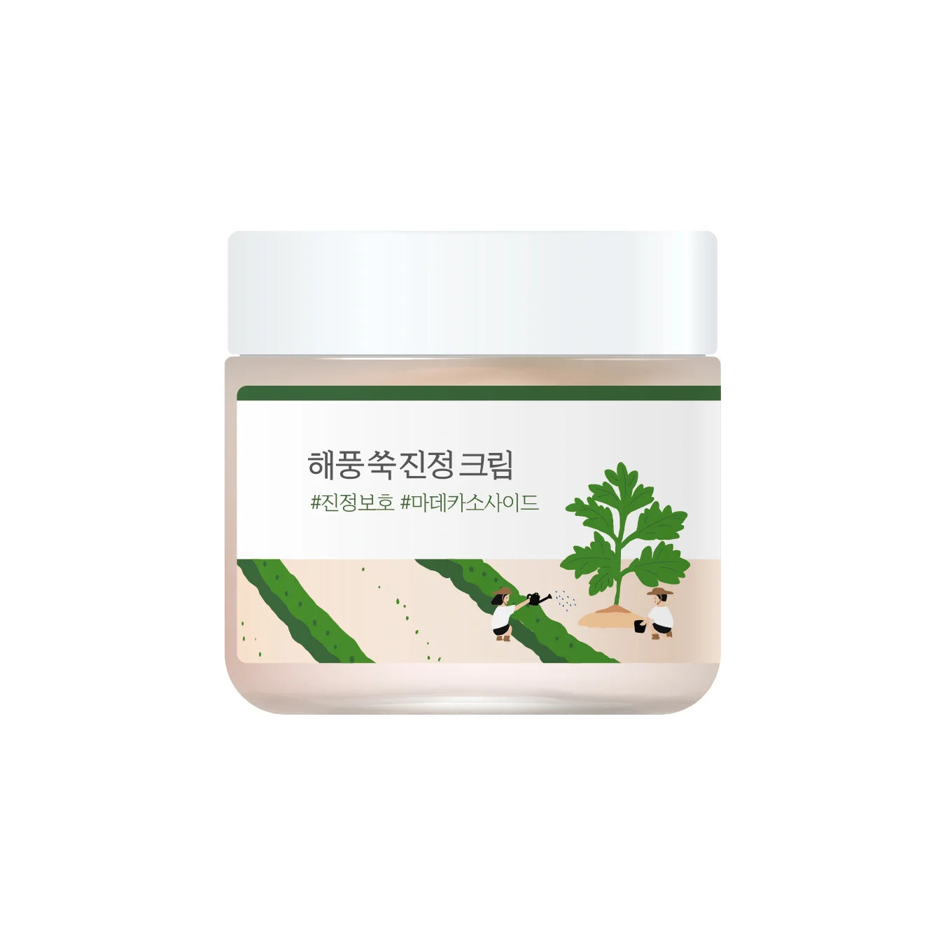 Round Lab Mugwort Calming Cream Korean moisturizer for acne oily combination sensitive skin redness rosacea K Beauty World
