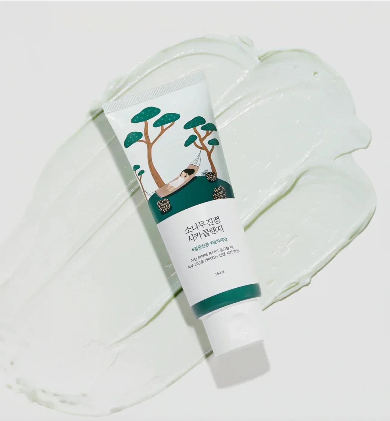Round Lab Pine Calming Cica Cleanser Korean skin care gentle face wash for men women unisex K Beauty World