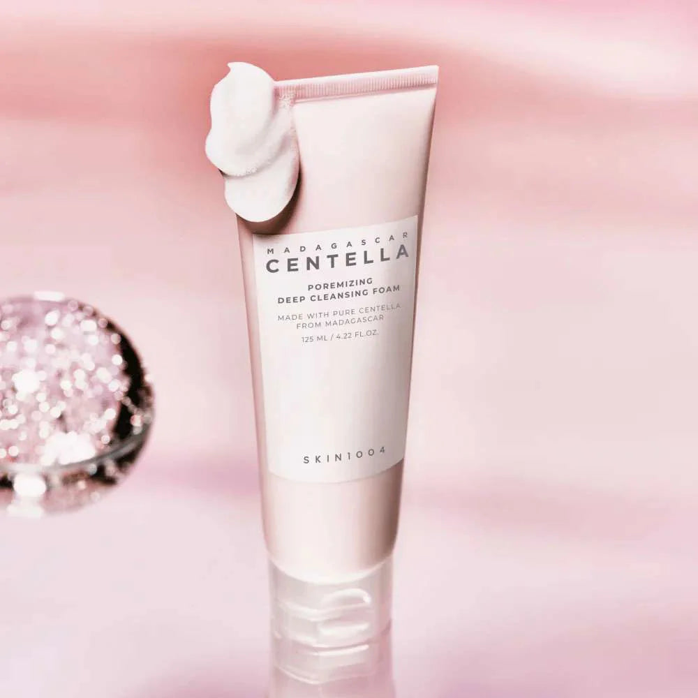 Skin1004 Madagascar Centella Poremizing Deep Cleansing Foam vegan facial cleanser for acne breakouts K Beauty World