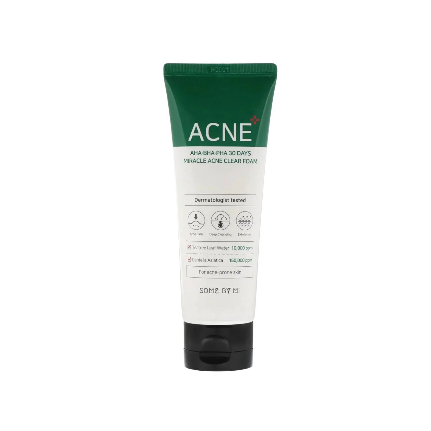 Some By Mi AHA BHA PHA 30 Days Miracle Acne Clear Foam cleanser for oily acne-prone skin blackheads excess sebum K Beauty World