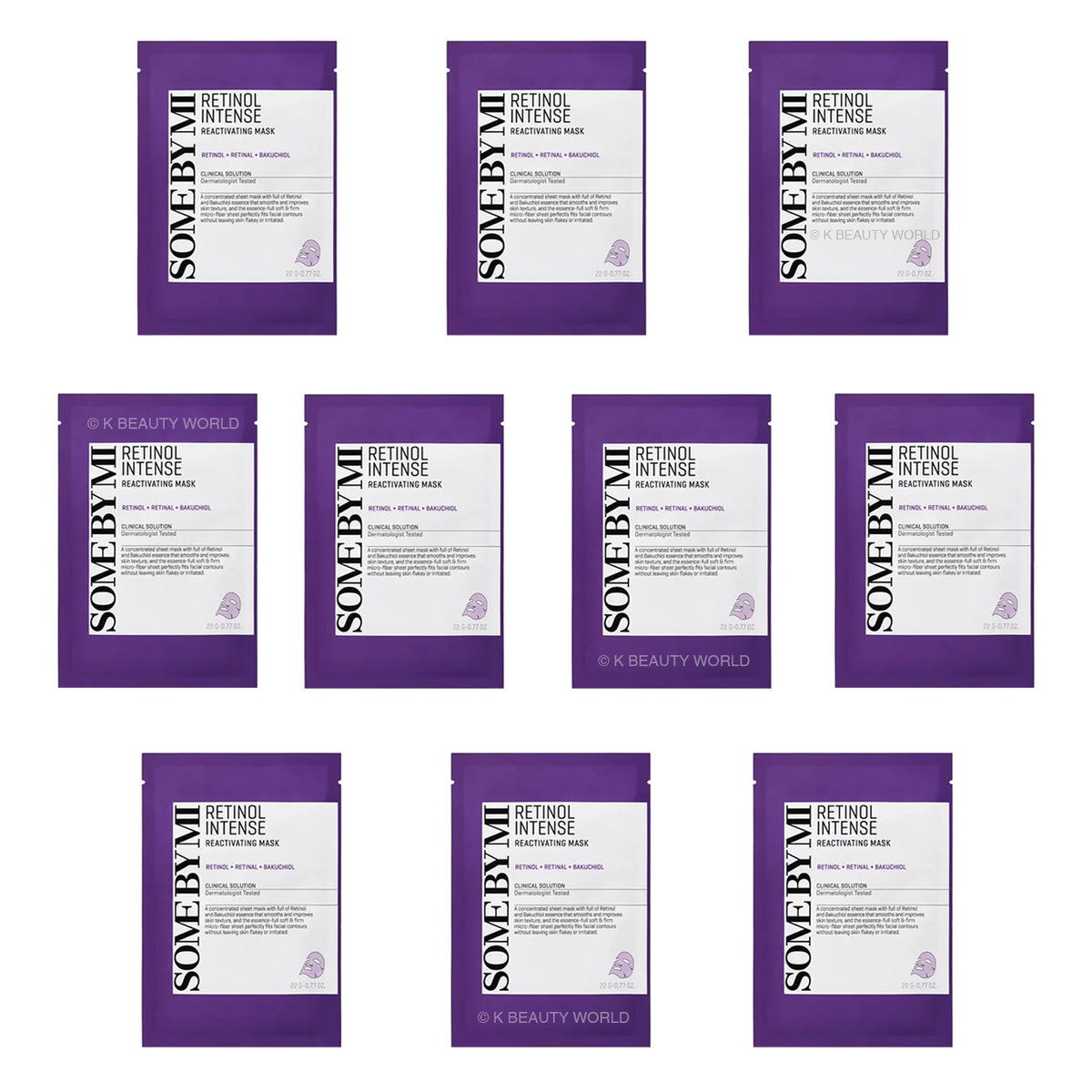Some By Mi Retinol Intense Reactivating Mask - Set of 10
